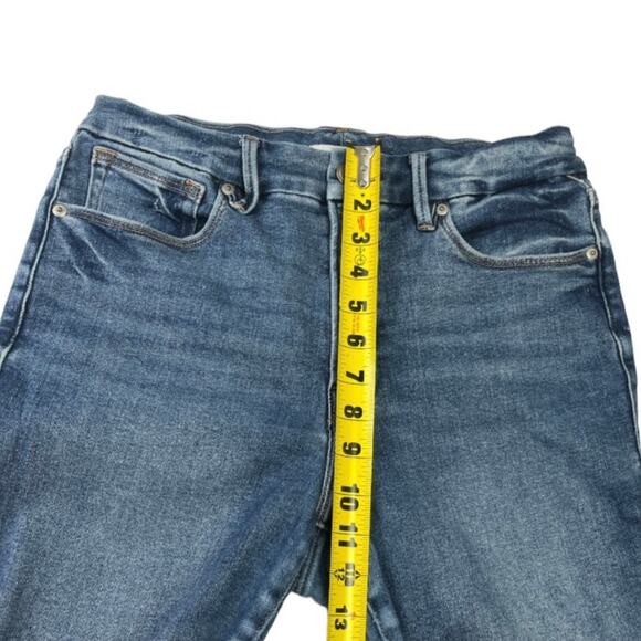 Good American Women's Good Leg Cigarette Distressed Knees Blue jean Size 30X26 - Picture 9 of 13